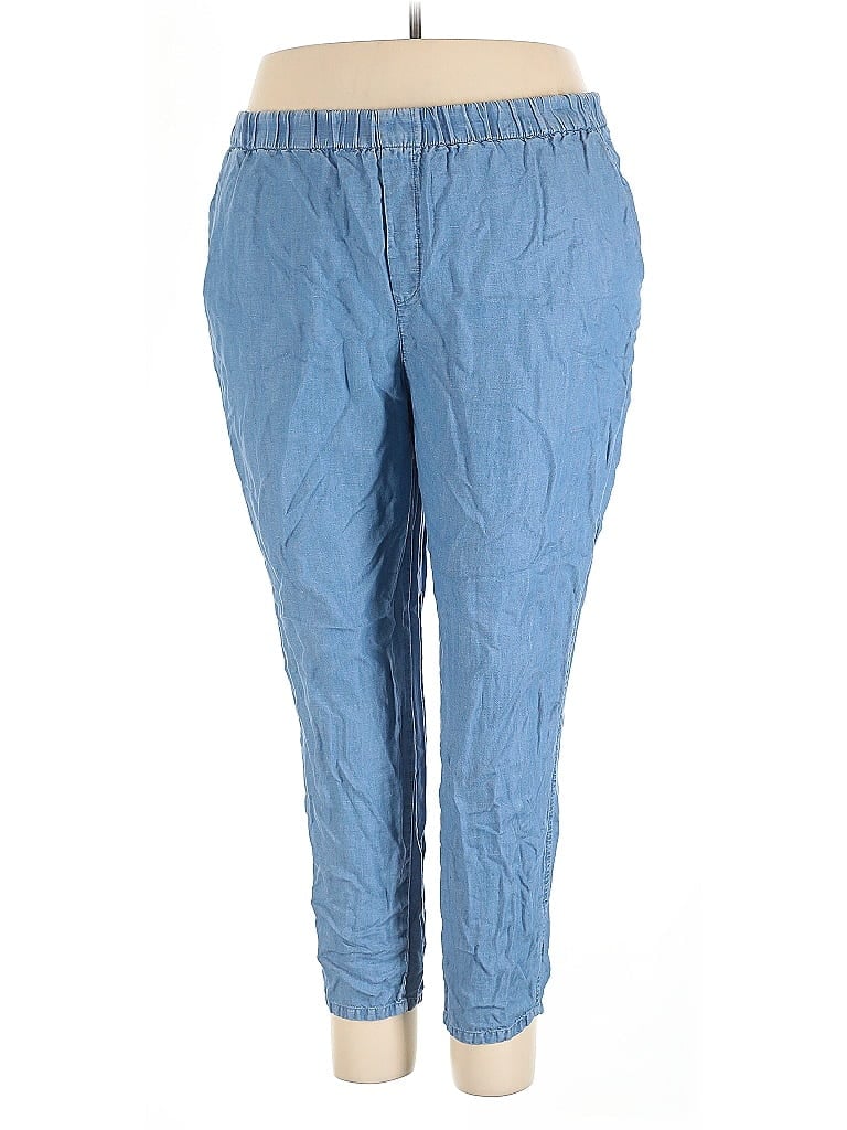 Pre-owned Violeta By Mango Casual Pants In Blue