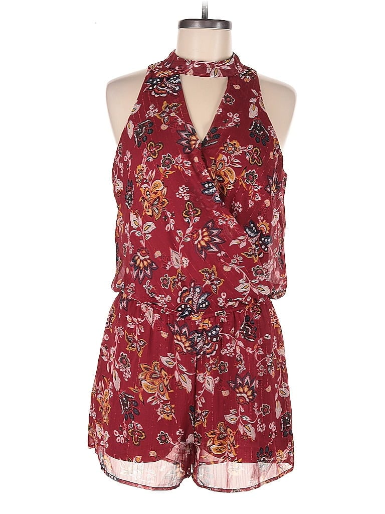 Pre-owned Bcx Romper In Burgundy