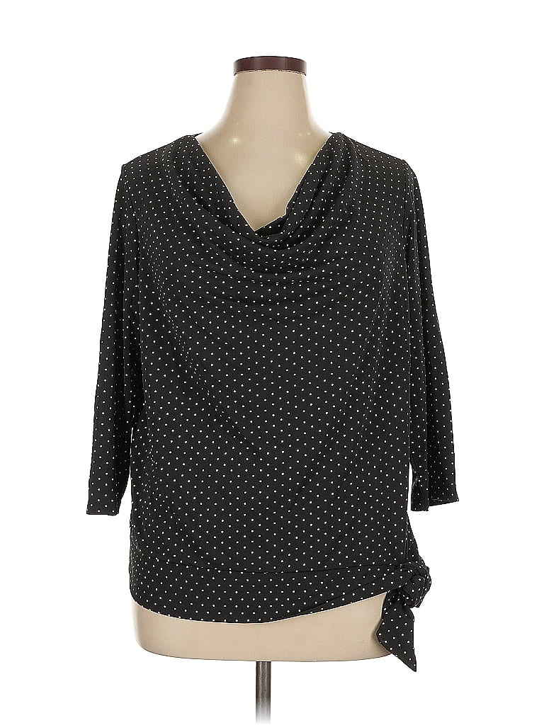 CONTEXT Pre-owned 3/4 Sleeve Blouse In Black
