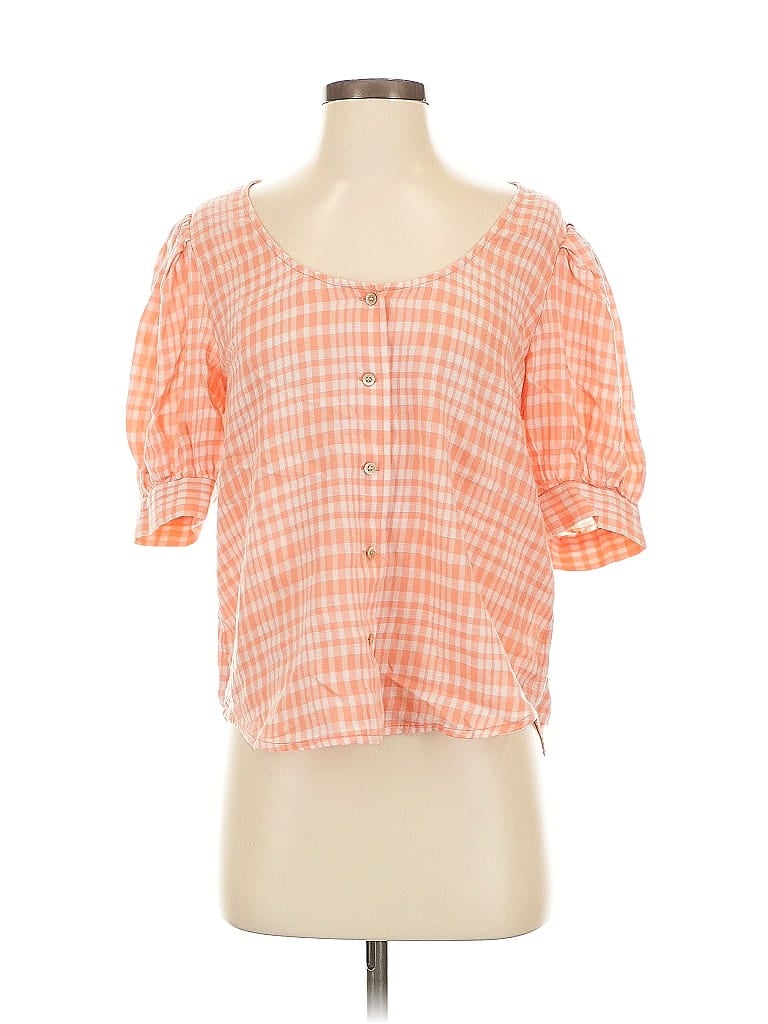 Click to view more detailed imagery on our partner's website Pre-owned Treasure & Bond Short Sleeve Blouse In Orange