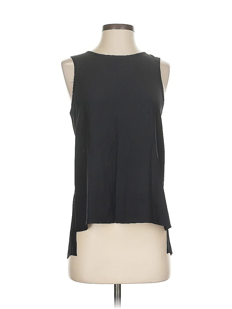Click to view more detailed imagery on our partner's website Pre-owned Parker Sleeveless Silk Top Black Halter Neckline Tops