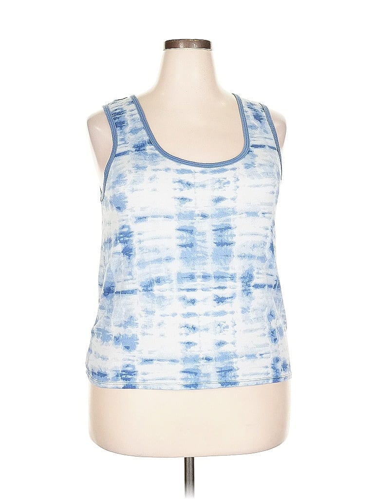 Pre-owned Lucky Brand Tank Top Blue Square Neckline Tops