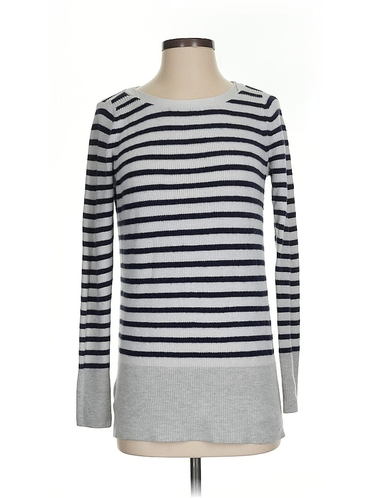 Pre-owned Ann Taylor Loft Pullover Sweater In Silver