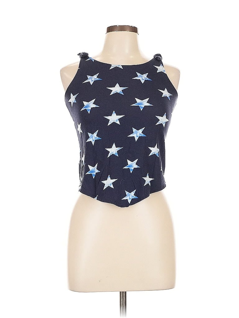 Pre-owned Old Navy Tank Top Blue Halter Neckline Tops