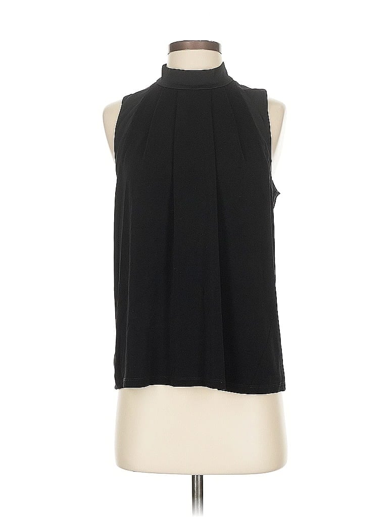 Pre-owned Ann Taylor Sleeveless Blouse In Black