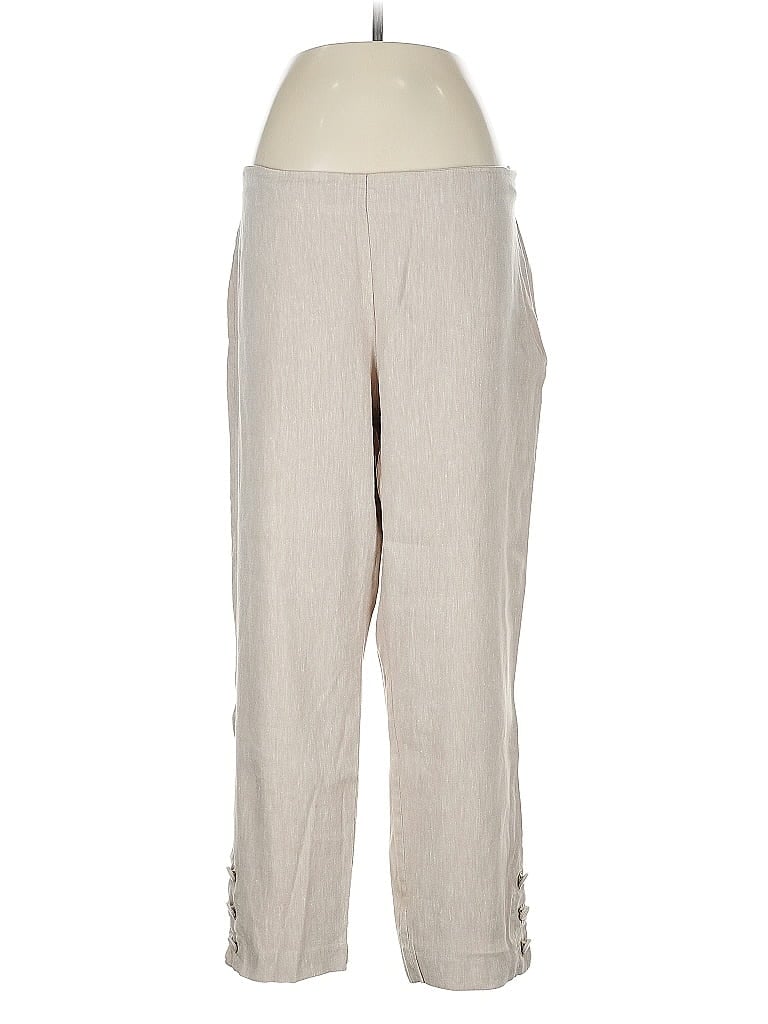 Pre-owned Jjill Linen Pants In Brown