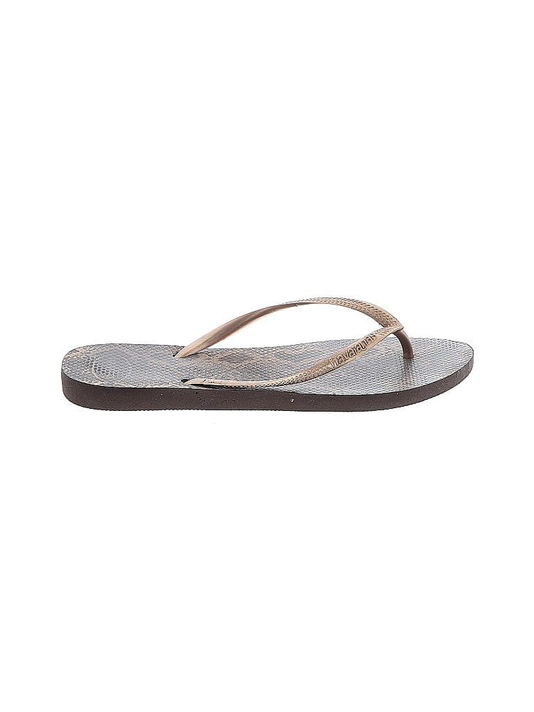 Pre-owned Havaianas Flip Flops In Brown