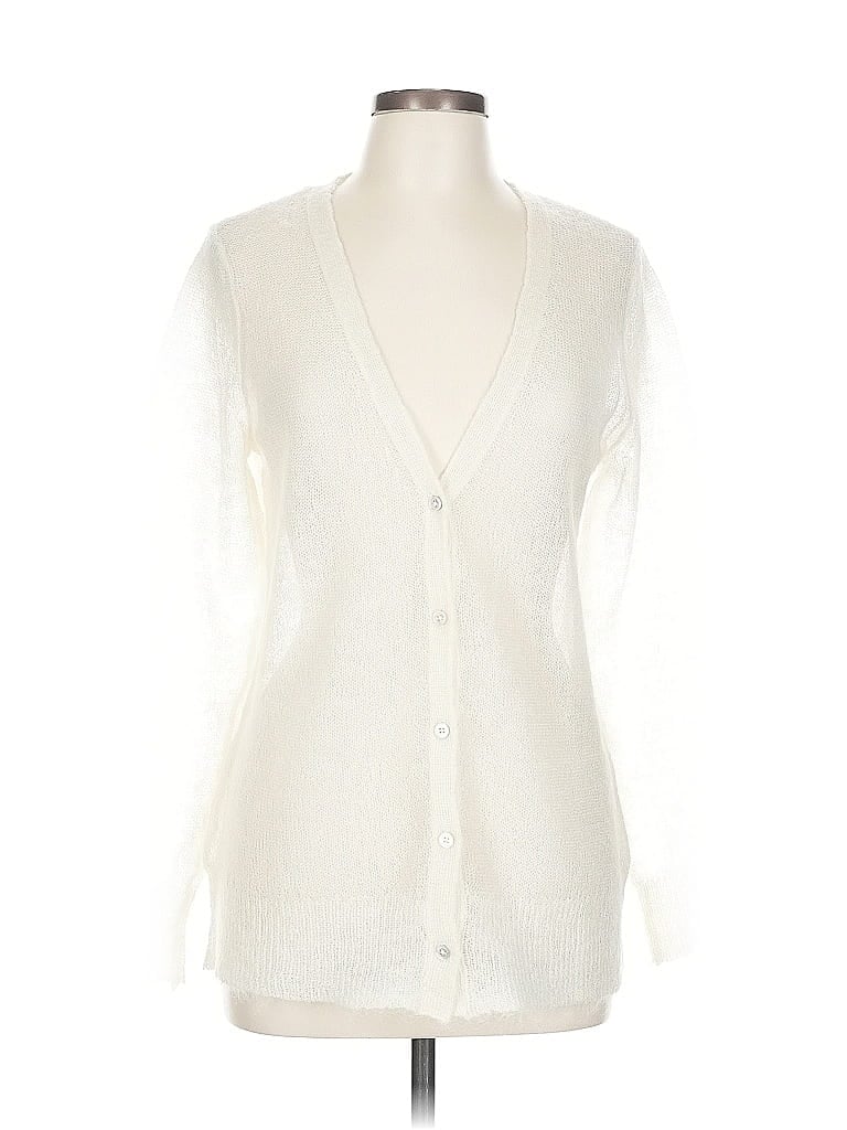 Pre-owned Unbranded Cardigan Sweater In White