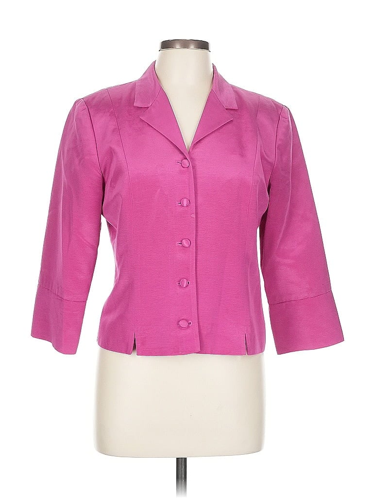Pre-owned Nicole Miller Blazer Jacket In Pink