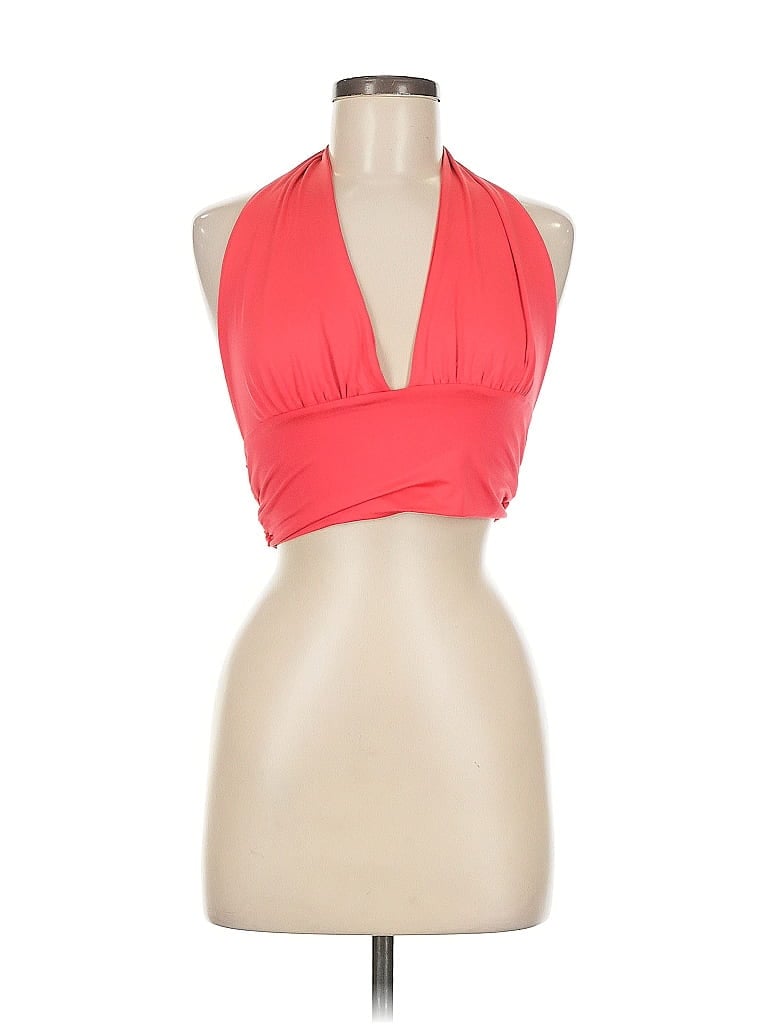 Pre-owned Unbranded Tank Top Red Halter Neckline Tops