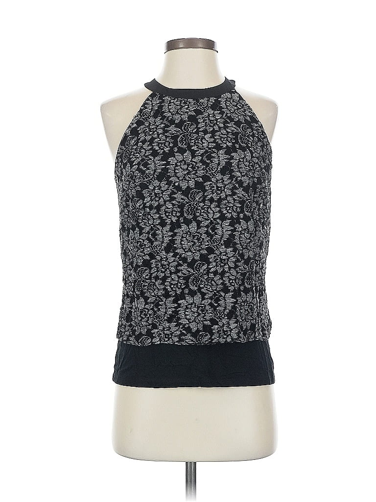 Pre-owned T Tahari Sleeveless Blouse In Black