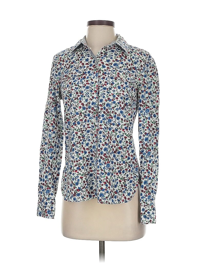 Pre-owned Tommy Hilfiger Long Sleeve Button Down Shirt In Blue