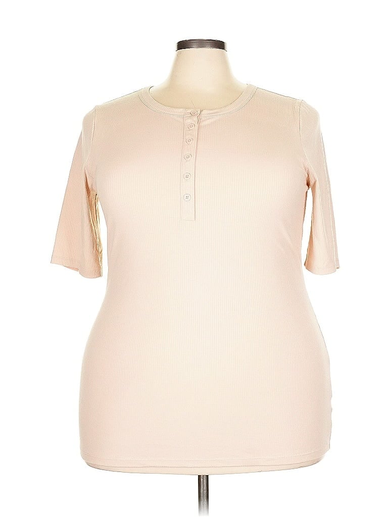 Pre-owned Torrid Short Sleeve Henley Shirt In Brown