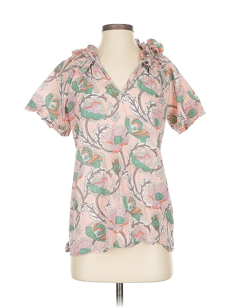 Pre-owned Assorted Brands Short Sleeve Blouse In Pink