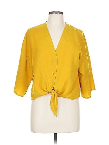 Topshop 3/4 Sleeve Button-Down Shirt (view 1)