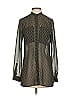 MICHAEL Michael Kors 100% Polyester Polka Dots Black Long Sleeve Blouse Size XS - photo 1