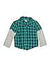 Carter's 100% Cotton Checkered-gingham Green Long Sleeve Button-Down Shirt 18-24 MO / 24 MO - photo 1