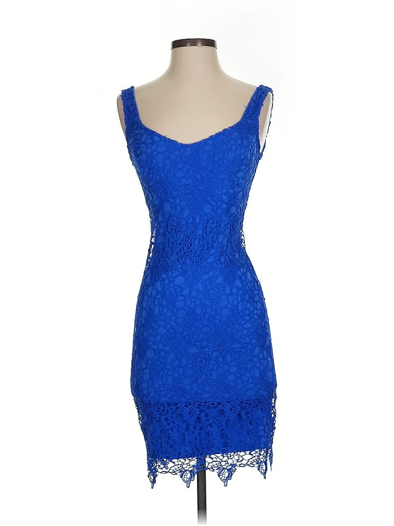 Pre-owned Guess Cocktail Dress In Blue
