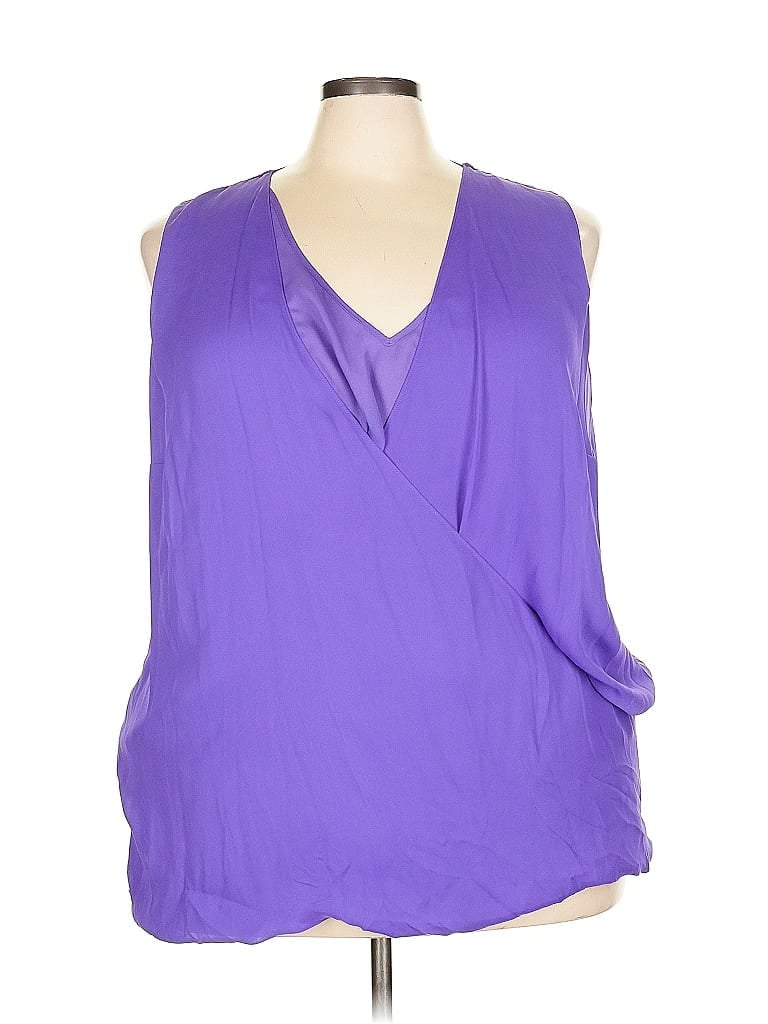 Pre-owned Polo Ralph Lauren Sleeveless Blouse In Purple