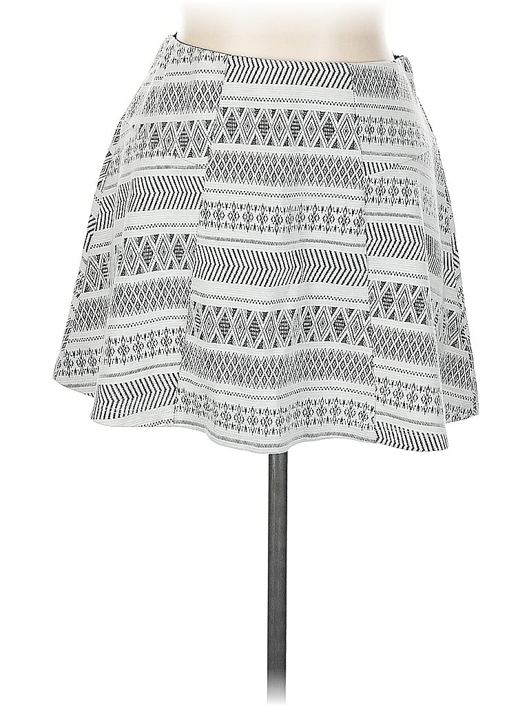 Pre-owned Bershka Casual Skirt In Gray