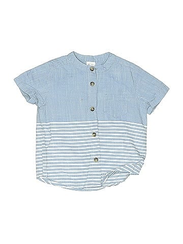 Just One Year by Carter's Short Sleeve Button-Down Shirt (view 1)