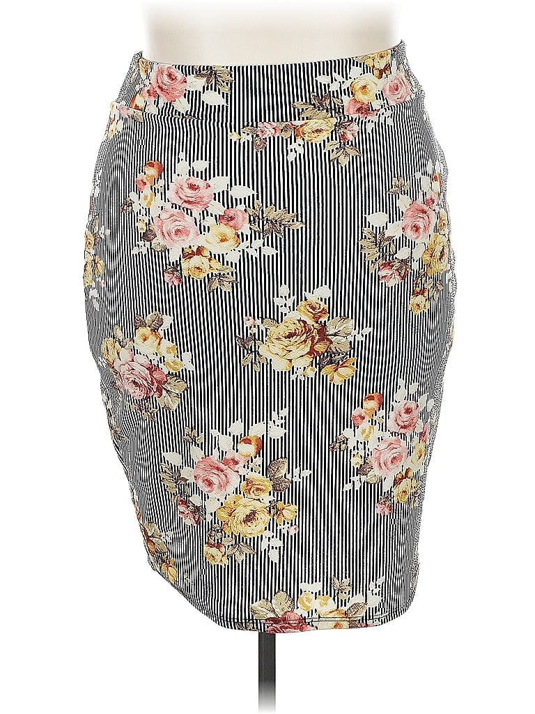 Pre-owned Try This Casual Skirt In Gray