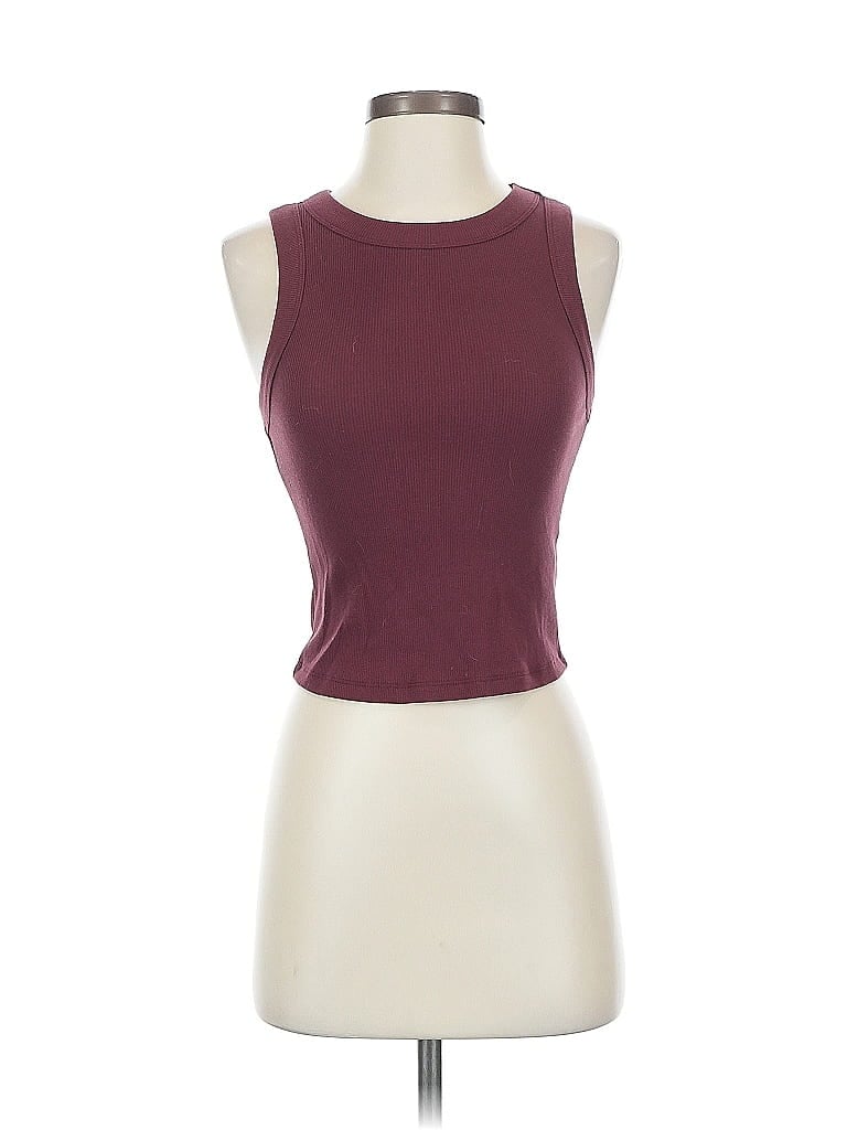 Pre-owned Old Navy Tank Top Burgundy Halter Neckline Tops