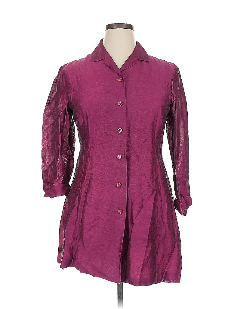 Pre-owned Dana Buchman Casual Dress In Burgundy