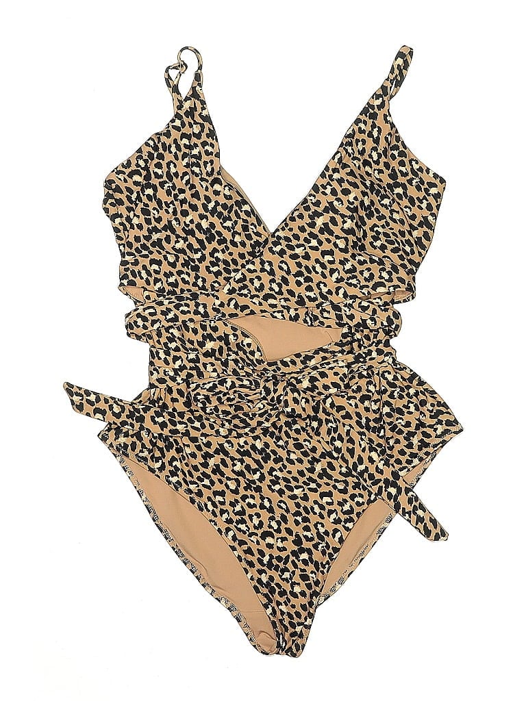 Pre-owned Aerie One Piece Swimsuit In Brown
