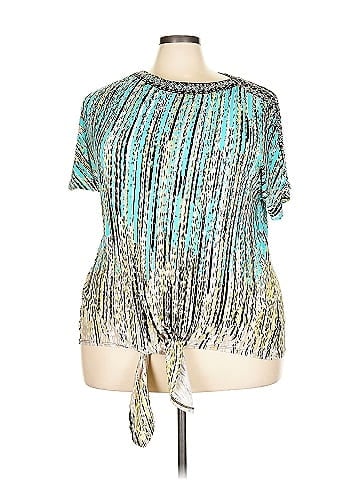 JM Collection Short Sleeve Blouse (view 1)