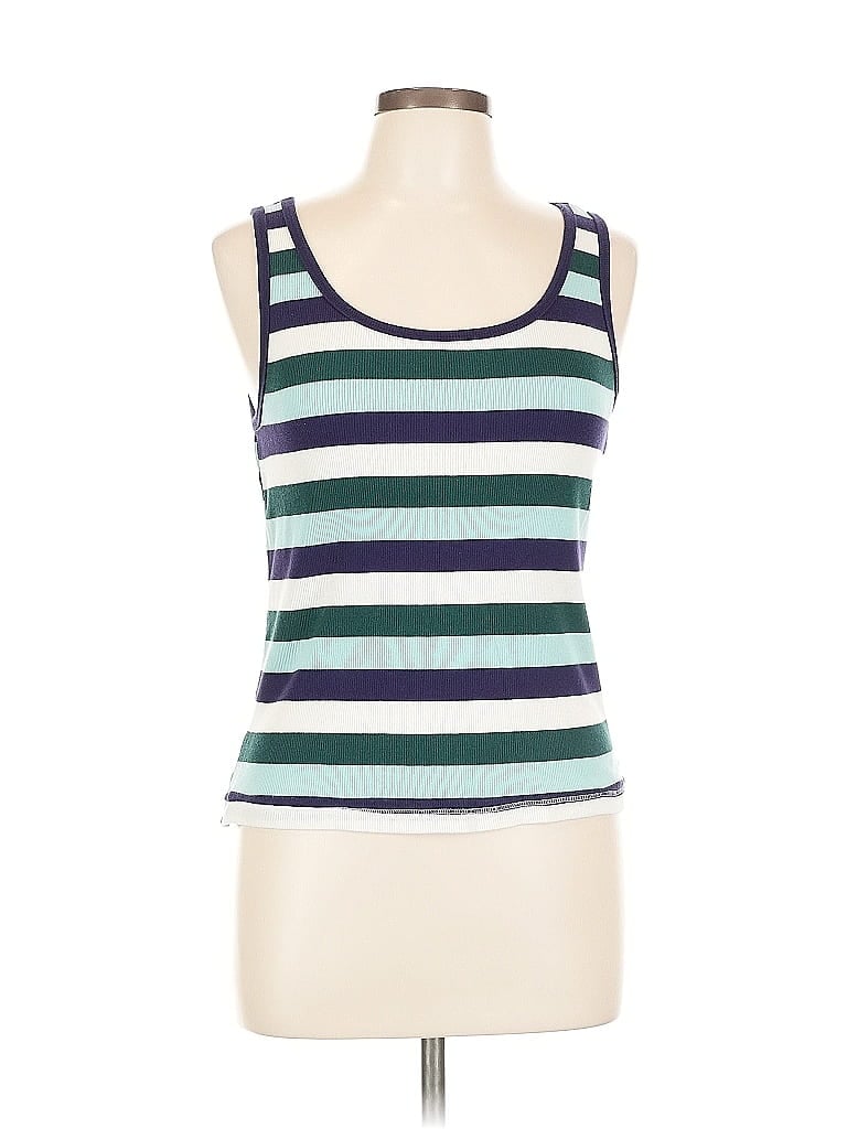 Pre-owned Sonoma Goods For Life Tank Top Blue Strapless Neckline Tops