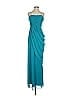 David's Bridal 100% Polyester Teal Cocktail Dress Size 2 - photo 1