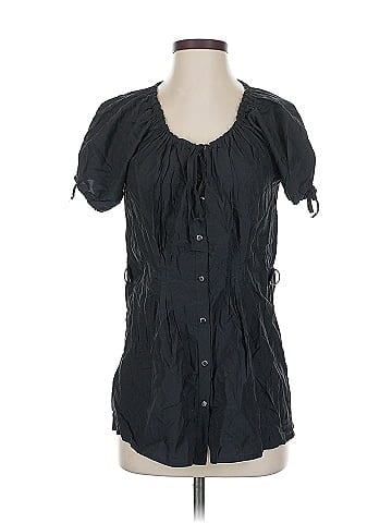 Armani Exchange Short Sleeve Silk Top (view 1)