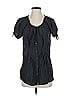 Armani Exchange Black Short Sleeve Silk Top Size S - photo 1