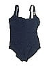 Anita Solid Blue One Piece Swimsuit Size 16 - photo 1
