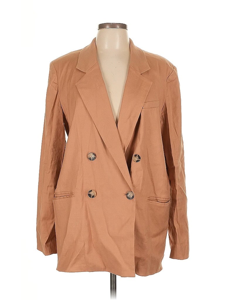 Pre-owned Maeve By Anthropologie Blazer Jacket In Brown