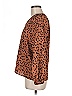 Shein Animal Print Brown Long Sleeve Blouse Size 6 - photo 5