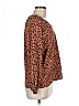 Shein Animal Print Brown Long Sleeve Blouse Size 6 - photo 4