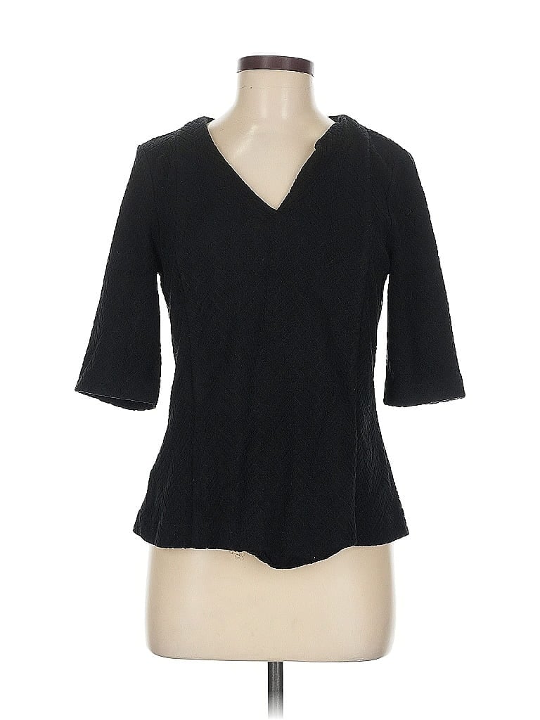 Pre-owned Ann Taylor 3/4 Sleeve T-shirt In Black