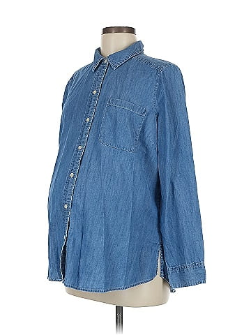 Motherhood Long Sleeve Button-Down Shirt (view 1)