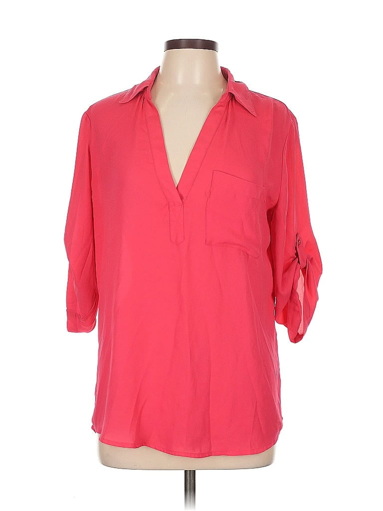 SOHO JEANS NEW YORK & COMPANY Pre-owned 3/4 Sleeve Blouse In Red