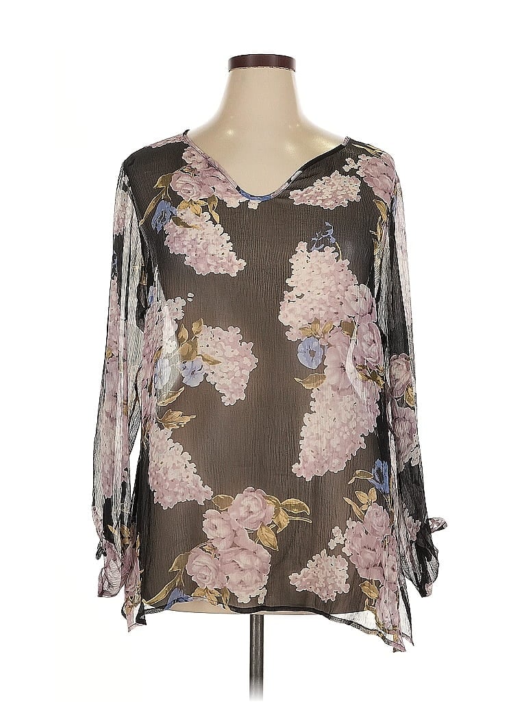 Lane Bryant 3/4 Sleeve Blouse In Multi