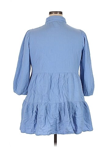 a.n.a. A New Approach 3/4 Sleeve Button-Down Shirt (view 2)