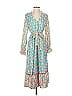 Shein 100% Polyester Paisley Blue Casual Dress Size 5 - photo 1