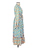 Shein 100% Polyester Paisley Blue Casual Dress Size 5 - photo 4