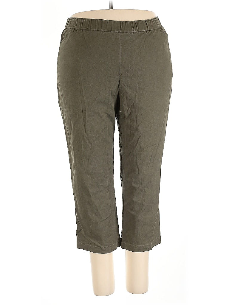 Pre-owned Lands' End Casual Pants In Green