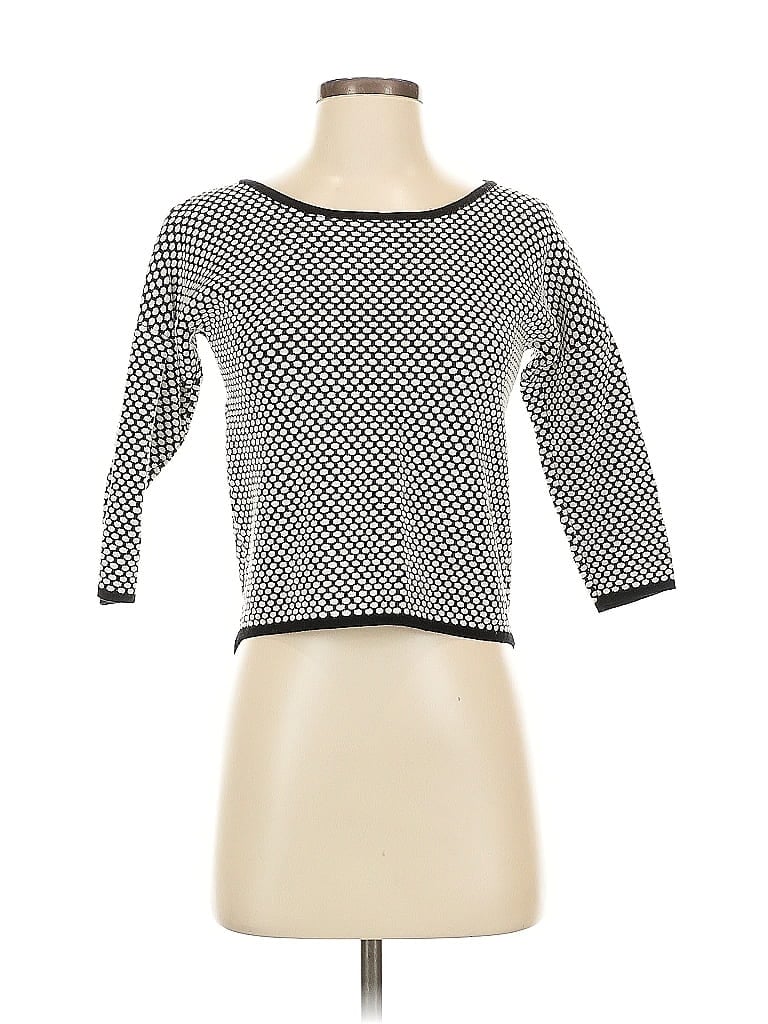 Pre-owned Express 3/4 Sleeve Top Black Boatneck Tops