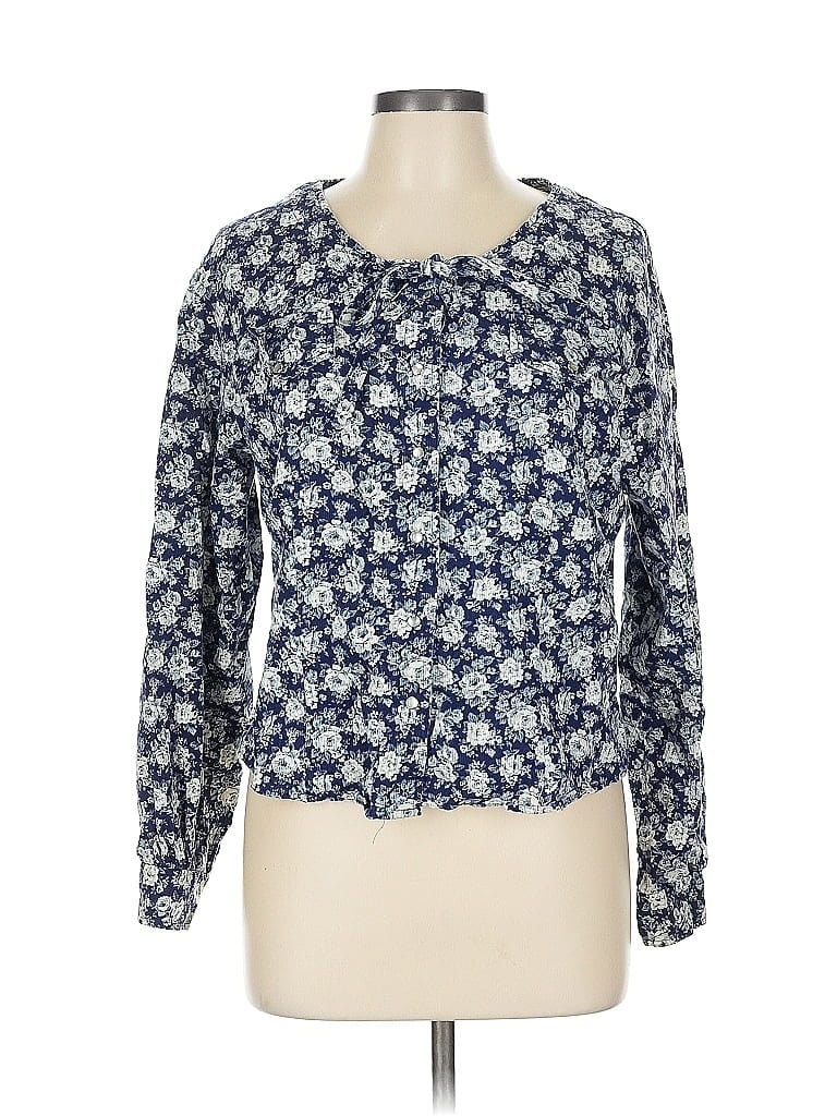 Click to view more detailed imagery on our partner's website Pre-owned Roper Long Sleeve Blouse In Blue