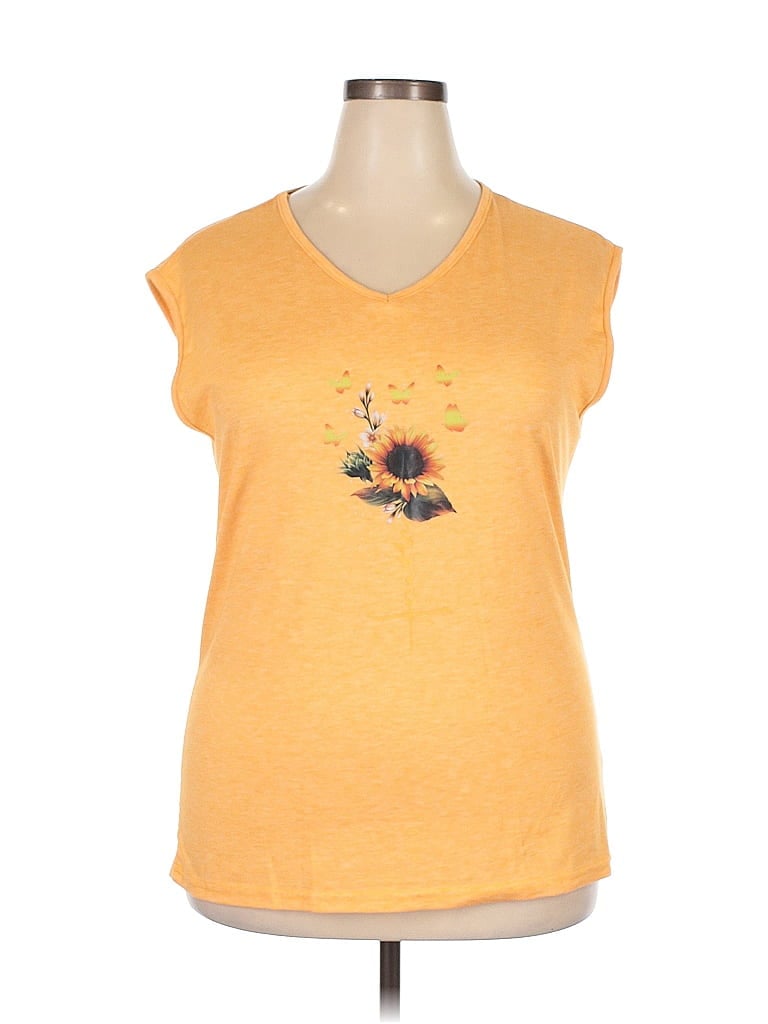 Pre-owned Unbranded Sleeveless T-shirt In Yellow