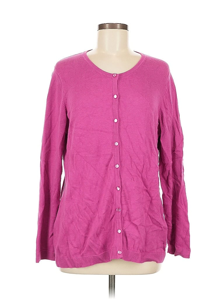 Pre-owned Coldwater Creek Cardigan Sweater In Pink